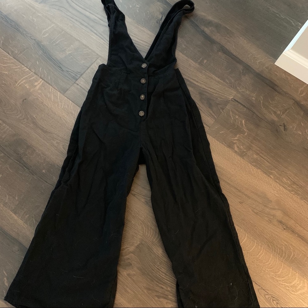 Black jumper jump suit overalls
